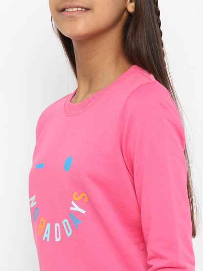 Girls-All-About-Day-Printed-Sweatshirt-Pink