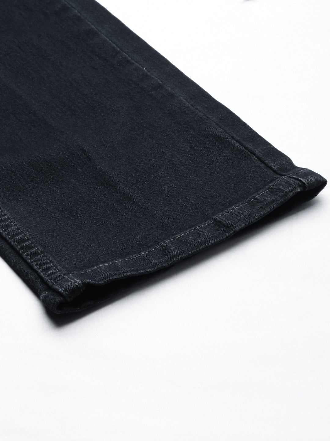 Men Dark Navy Skinny Fit Solid Jeans