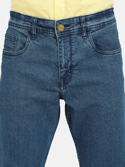 Men Light Blue Boot-Cut Solid Jeans