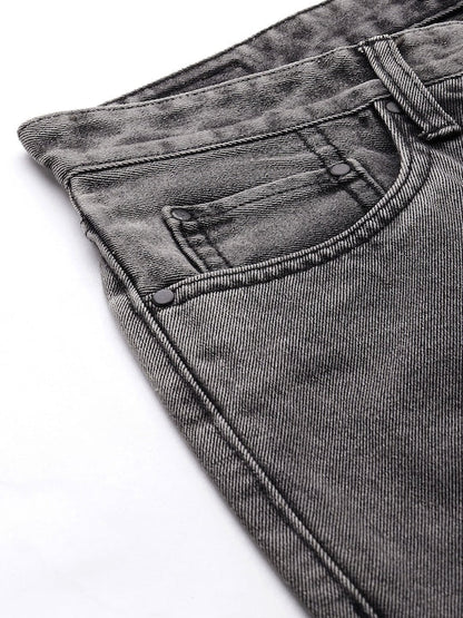 Men Grey Relaxed Fit Solid Jeans