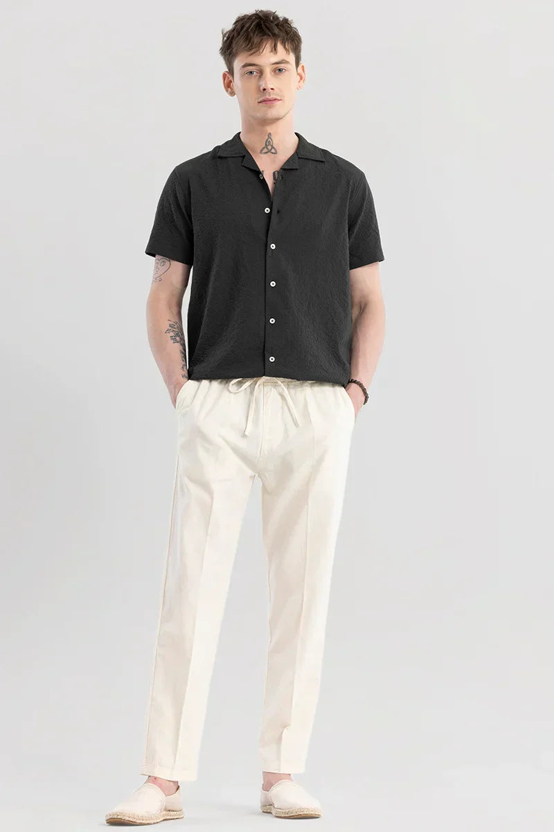 Wafty Cream Linen Trousers