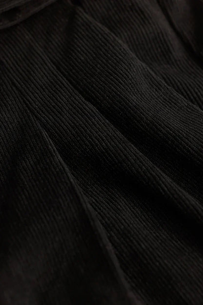 Black Corduroy Korean Trousers