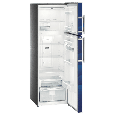 LIEBHERR 346 Litres 3 Star Frost Free Double Door Refrigerator with Forced Air Cooling (TCB 3540, Blue Landscape)