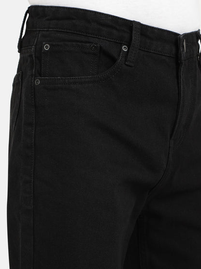 Men Black Relaxed Fit Solid Jeans