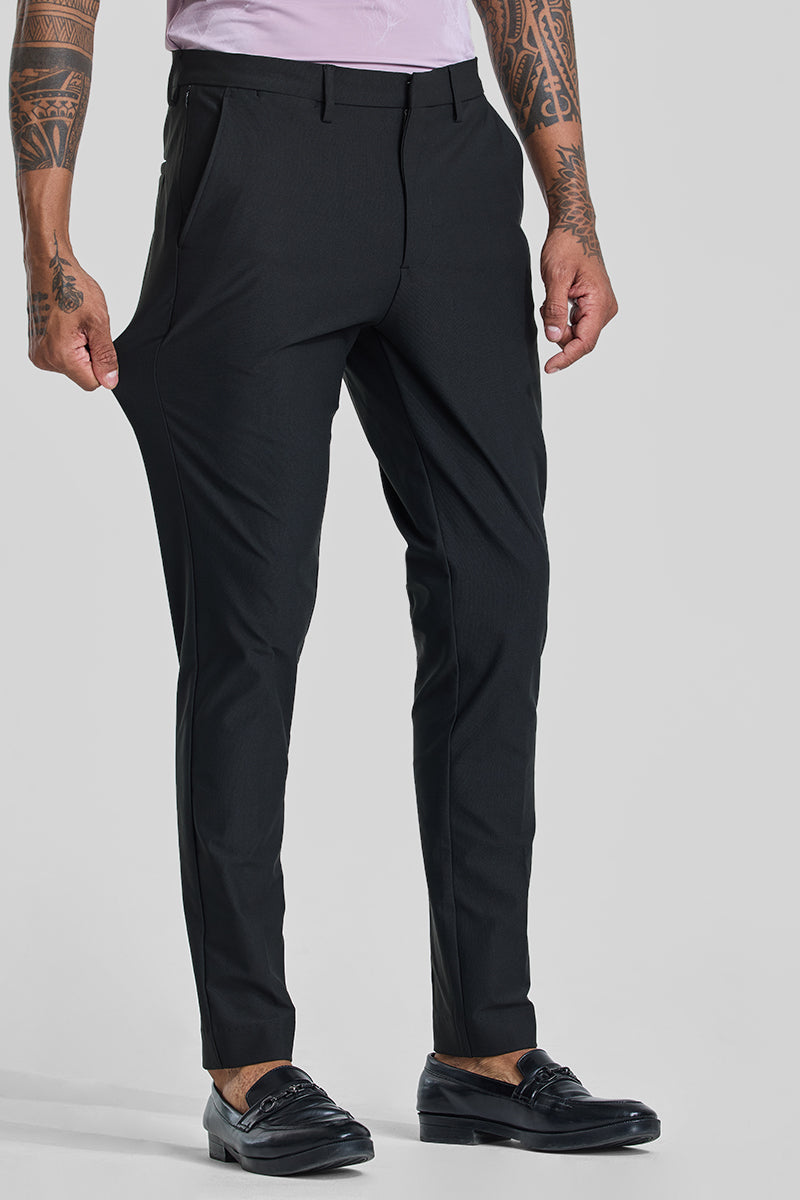 Charcoal Grey Slim Fit Stretch Trousers