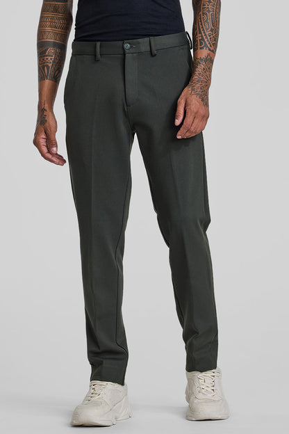 Dark Green Slim Fit Trousers