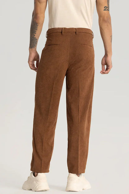 Brown Corduroy Korean Trousers