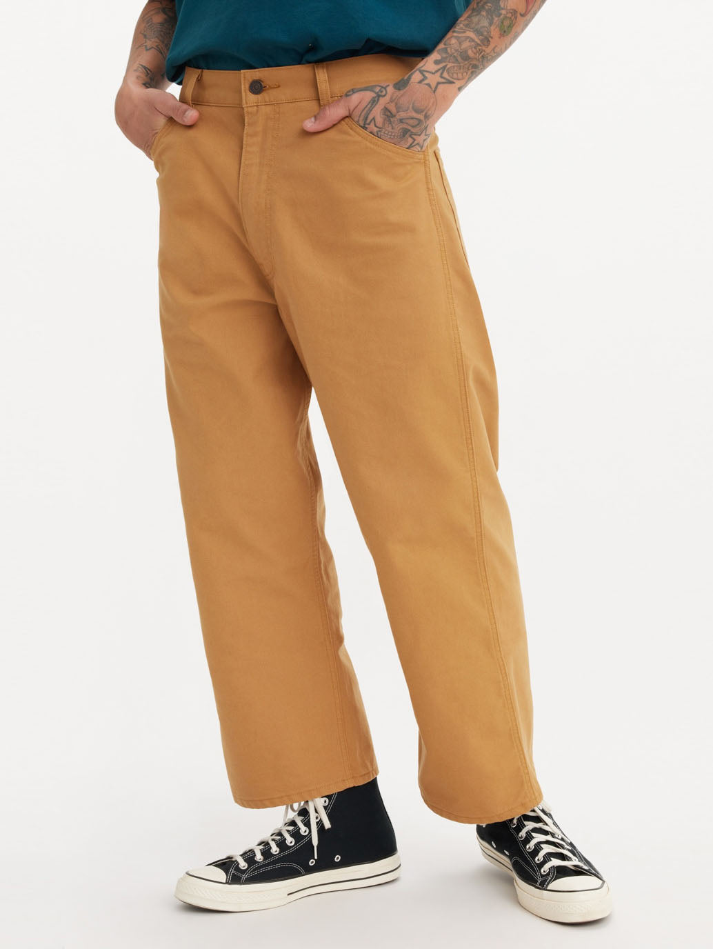 Men's Loose Fit Tan Jeans