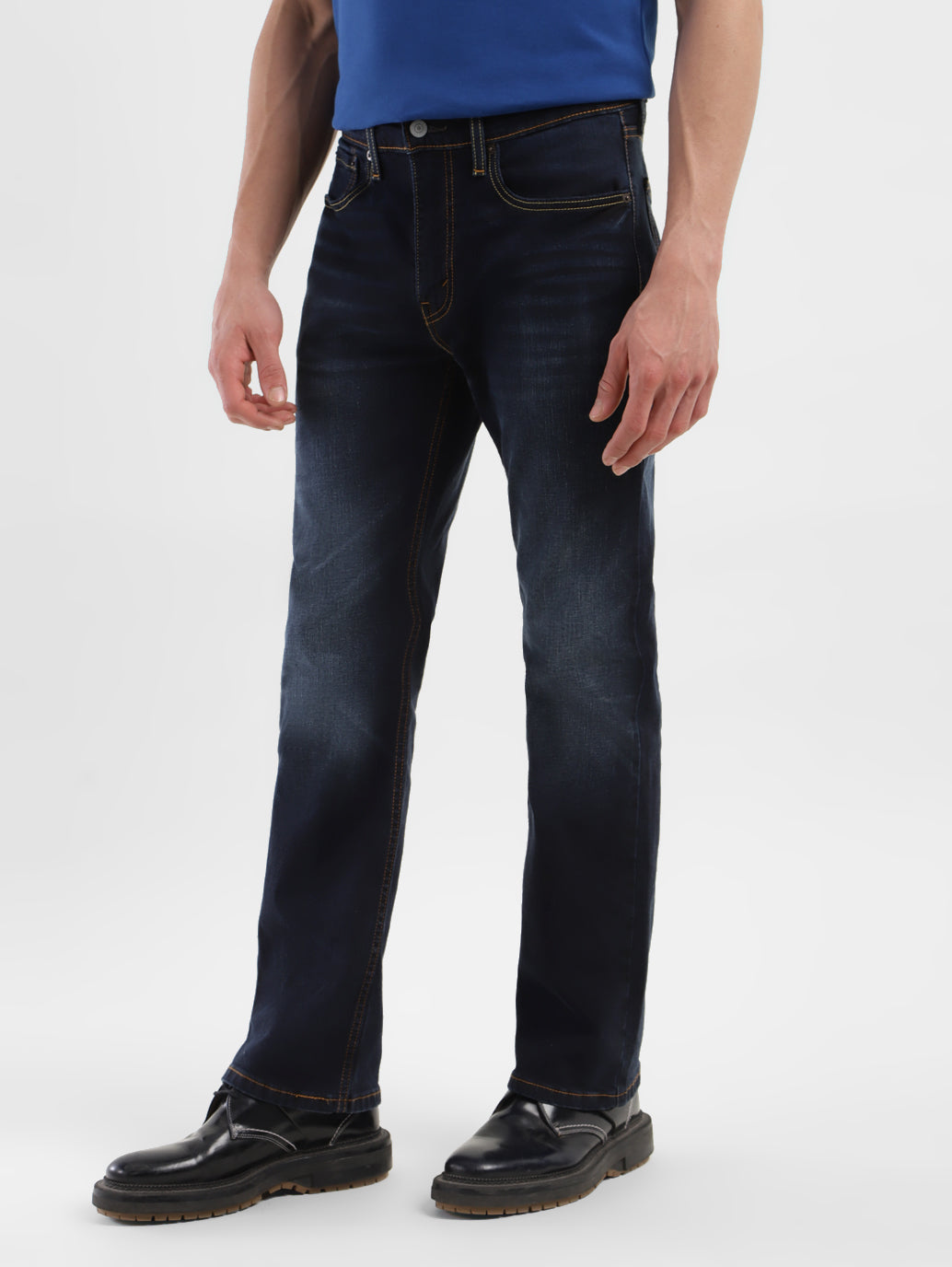 Men's 527 Navy Slim Bootcut Fit Jeans