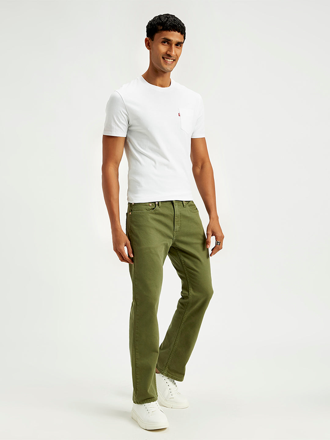 Men's 527 Slim Bootcut Fit Olive Jeans