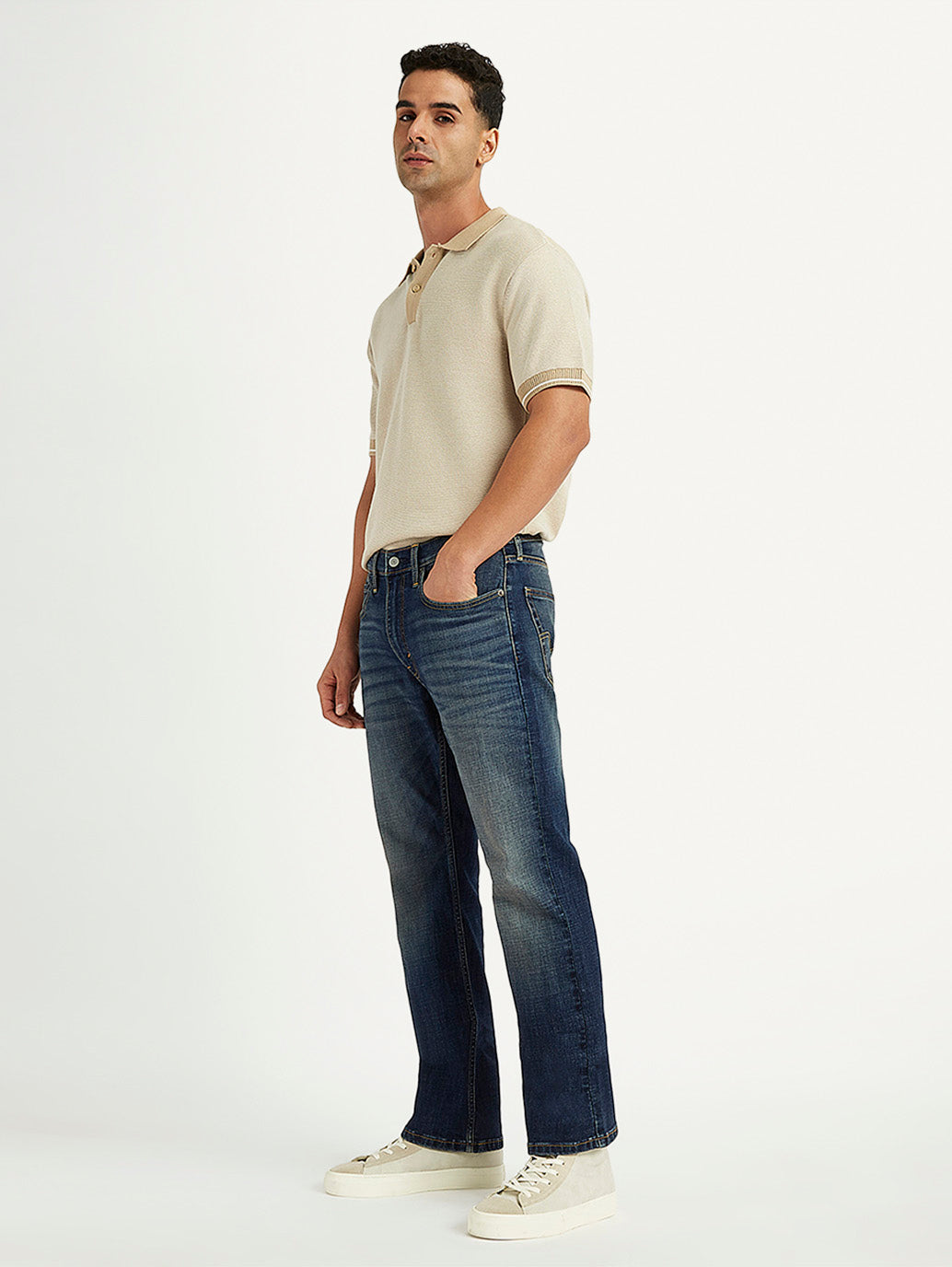 Men's 527 Slim Bootcut Fit Navy Jeans