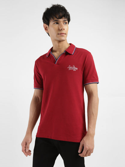 Men's Solid Slim Fit Polo T-shirt