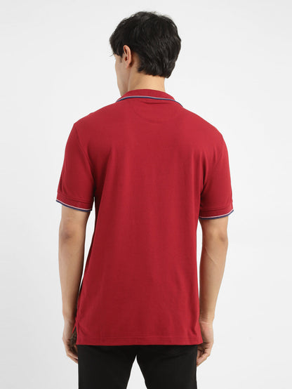 Men's Solid Slim Fit Polo T-shirt