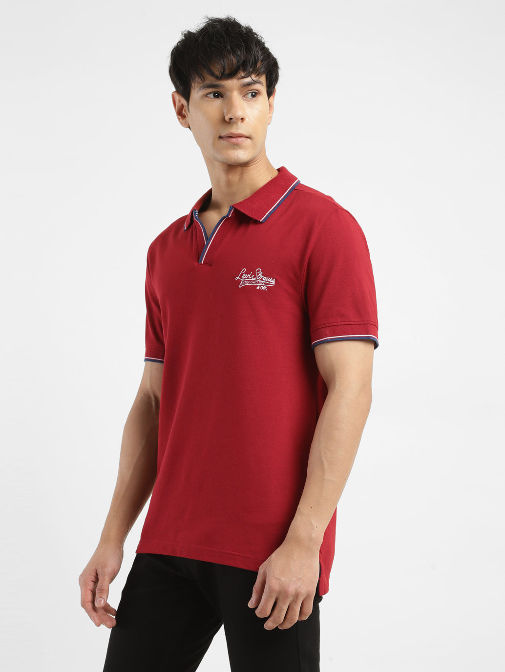 Men's Solid Slim Fit Polo T-shirt