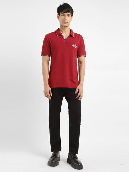 Men's Solid Slim Fit Polo T-shirt