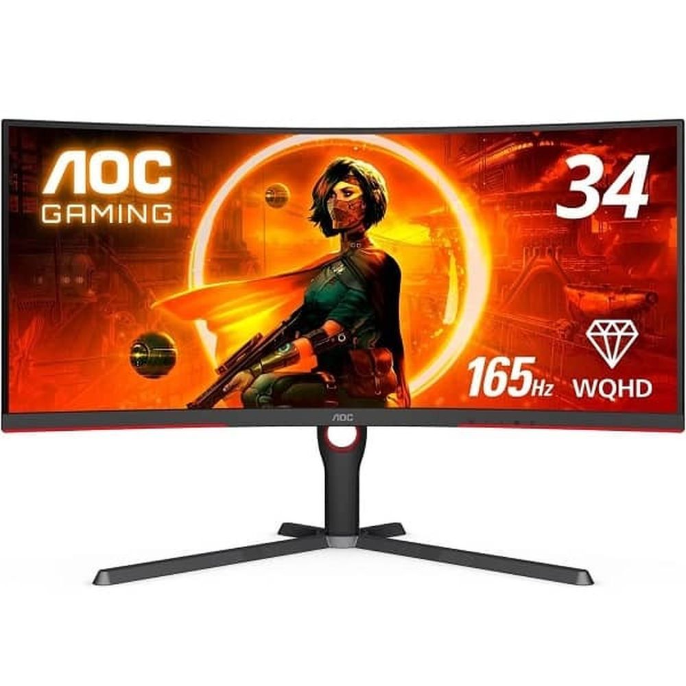 AOC CU34G3S 34Inch QHD 165Hz VA Panel 119%SRGB 1ms AMD Freesync VA Gaming Monitor