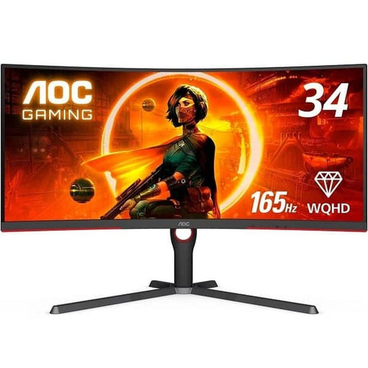 AOC CU34G3S 34Inch QHD 165Hz VA Panel 119%SRGB 1ms AMD Freesync VA Gaming Monitor