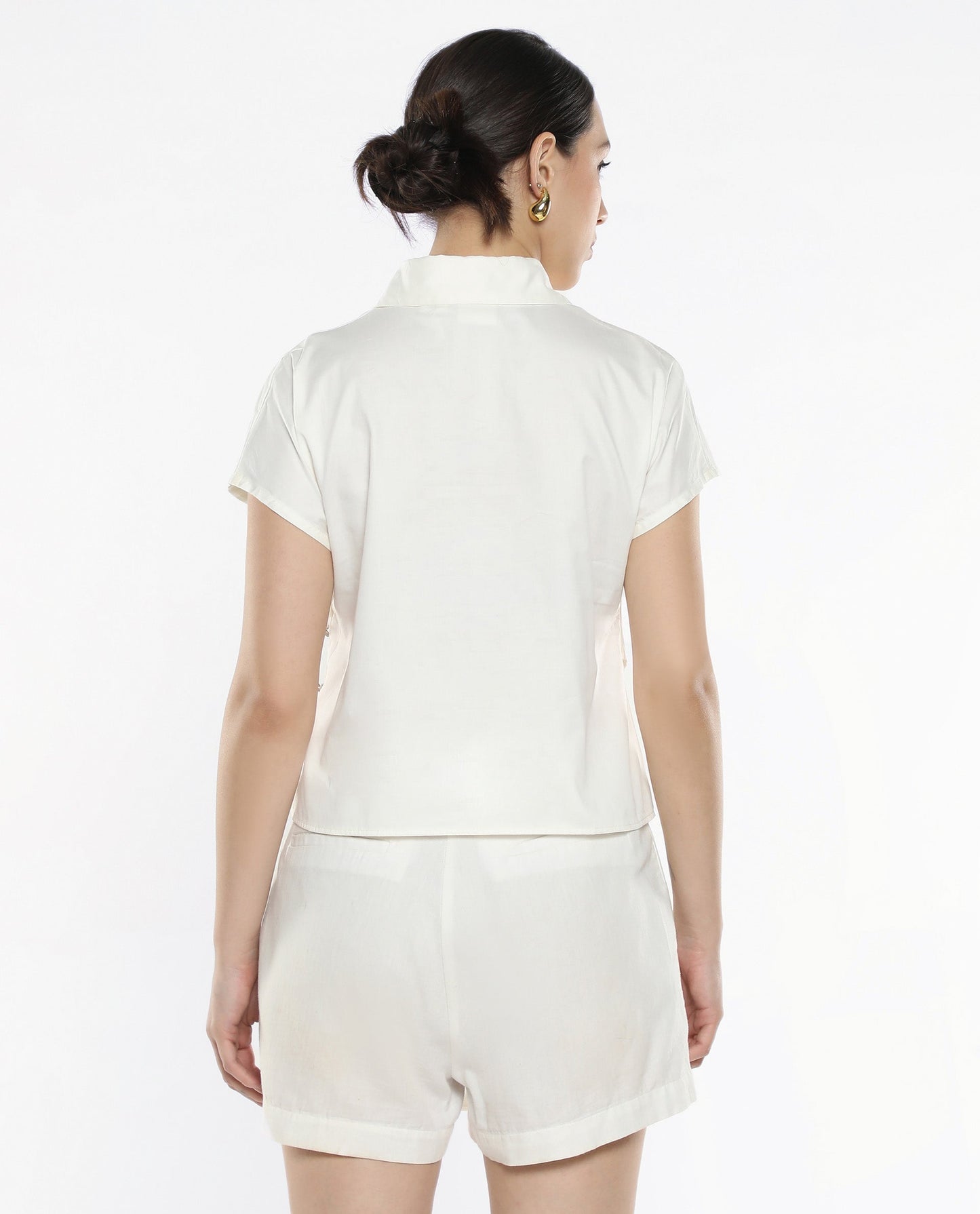 Rareism Women Aurelia Off White Plain Top