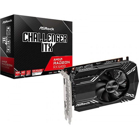 ASROCK Challenger ITX Radeon RX 6400 GDDR6 4GB AMD Graphic Card (Black)