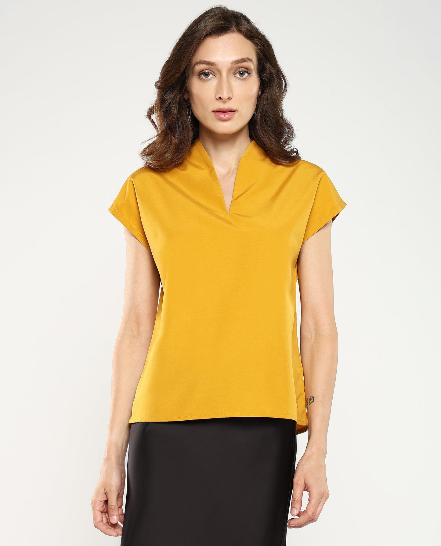 Rareism Women Buijit Yellow Plain Top