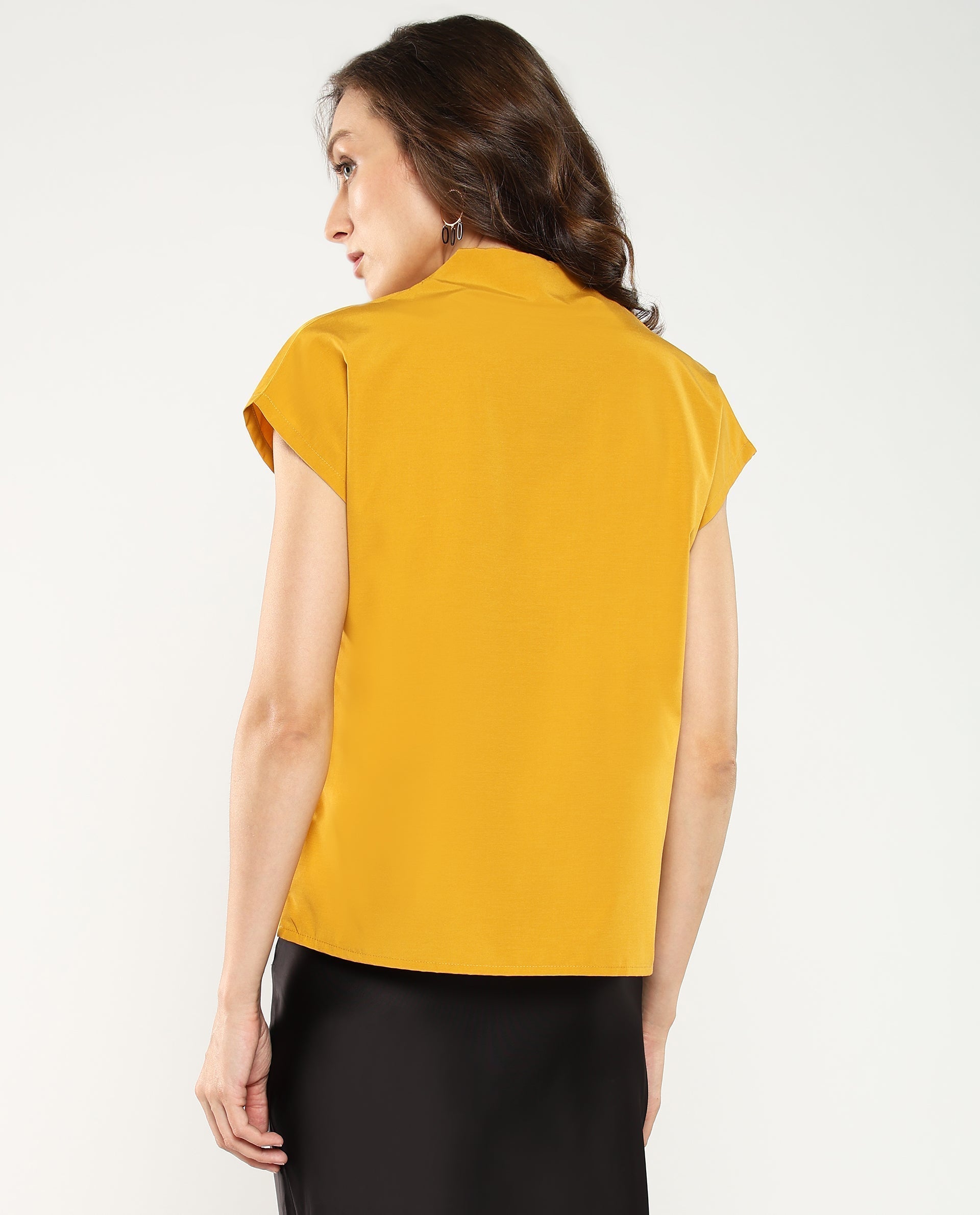 Rareism Women Buijit Yellow Plain Top