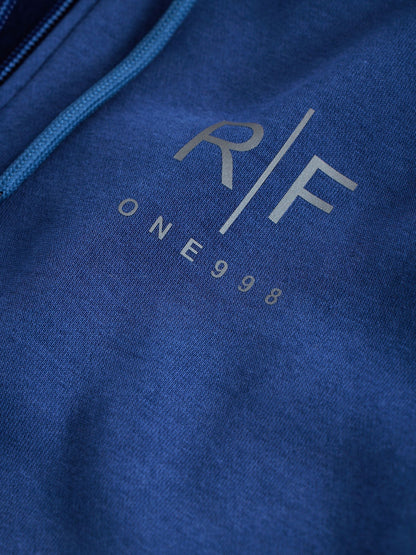 Blue Fleece Sleeve Less Hooded Sweatshirt