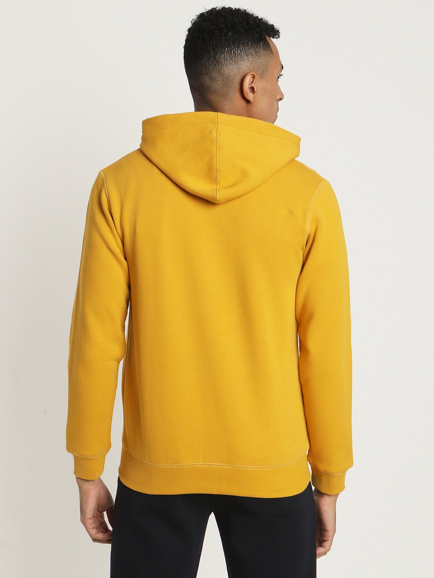 Yellow Fleece Hooded Sweatshirt