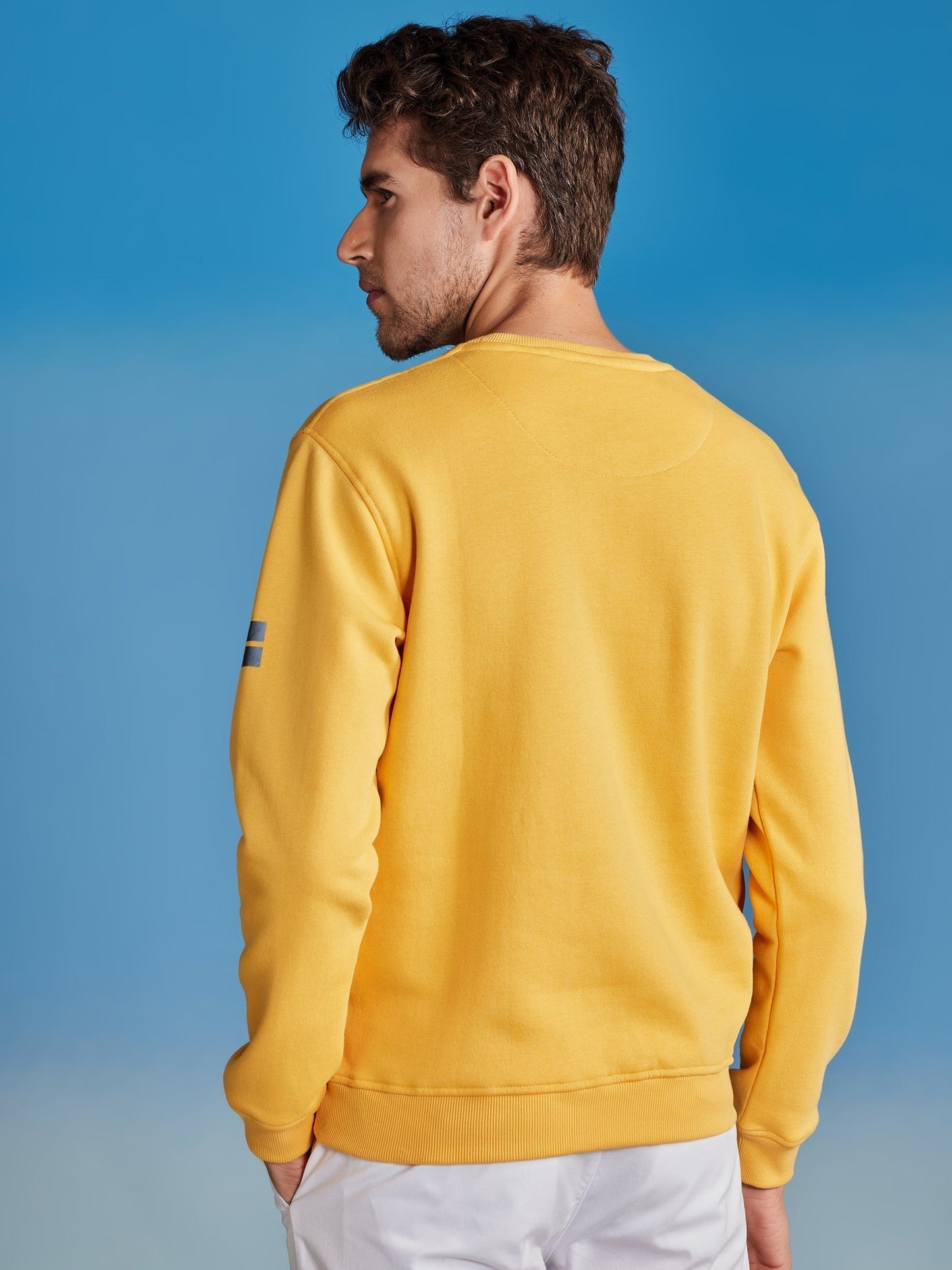 Yellow Fleece Crew Neck Sweatshirt