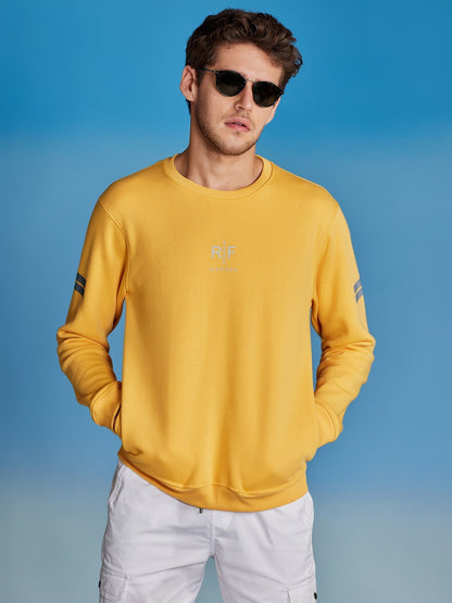 Yellow Fleece Crew Neck Sweatshirt