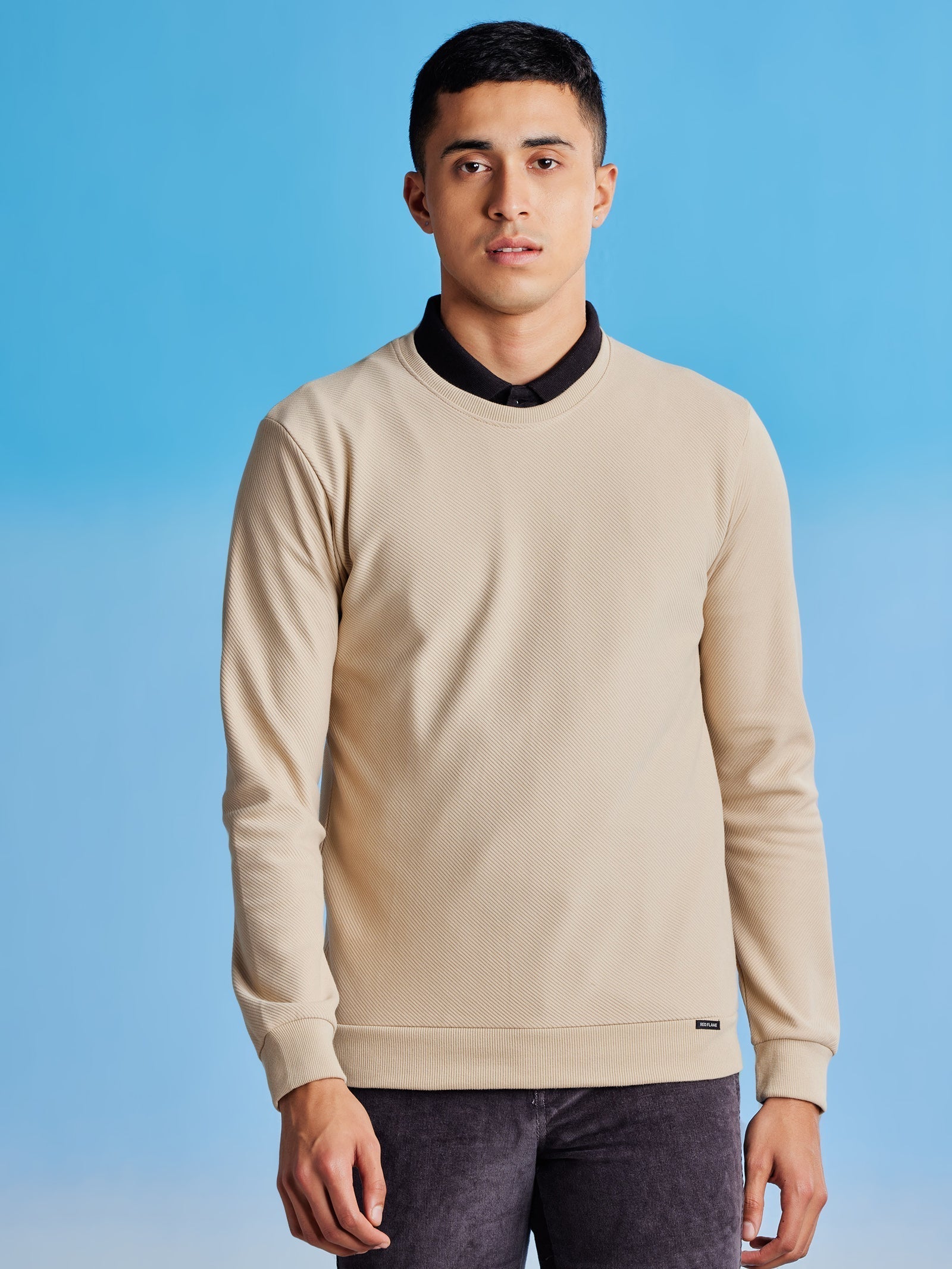 Cream Ottoman Crew Neck Sweatshirt