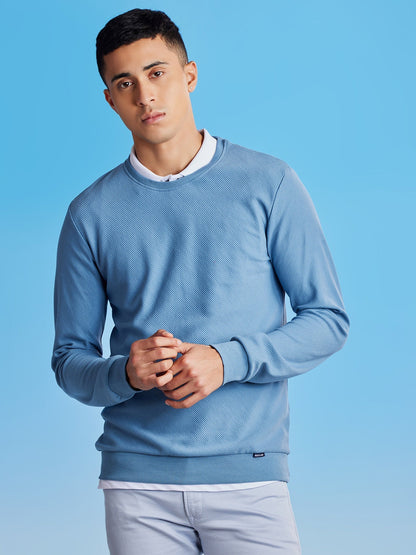 Blue Ottoman Crew Neck Sweatshirt