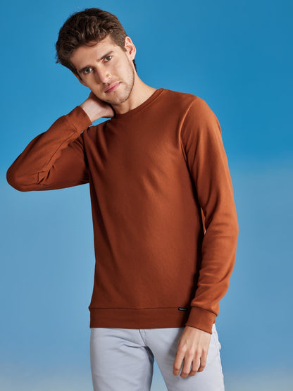 Brown Ottoman Crew Neck Sweatshirt