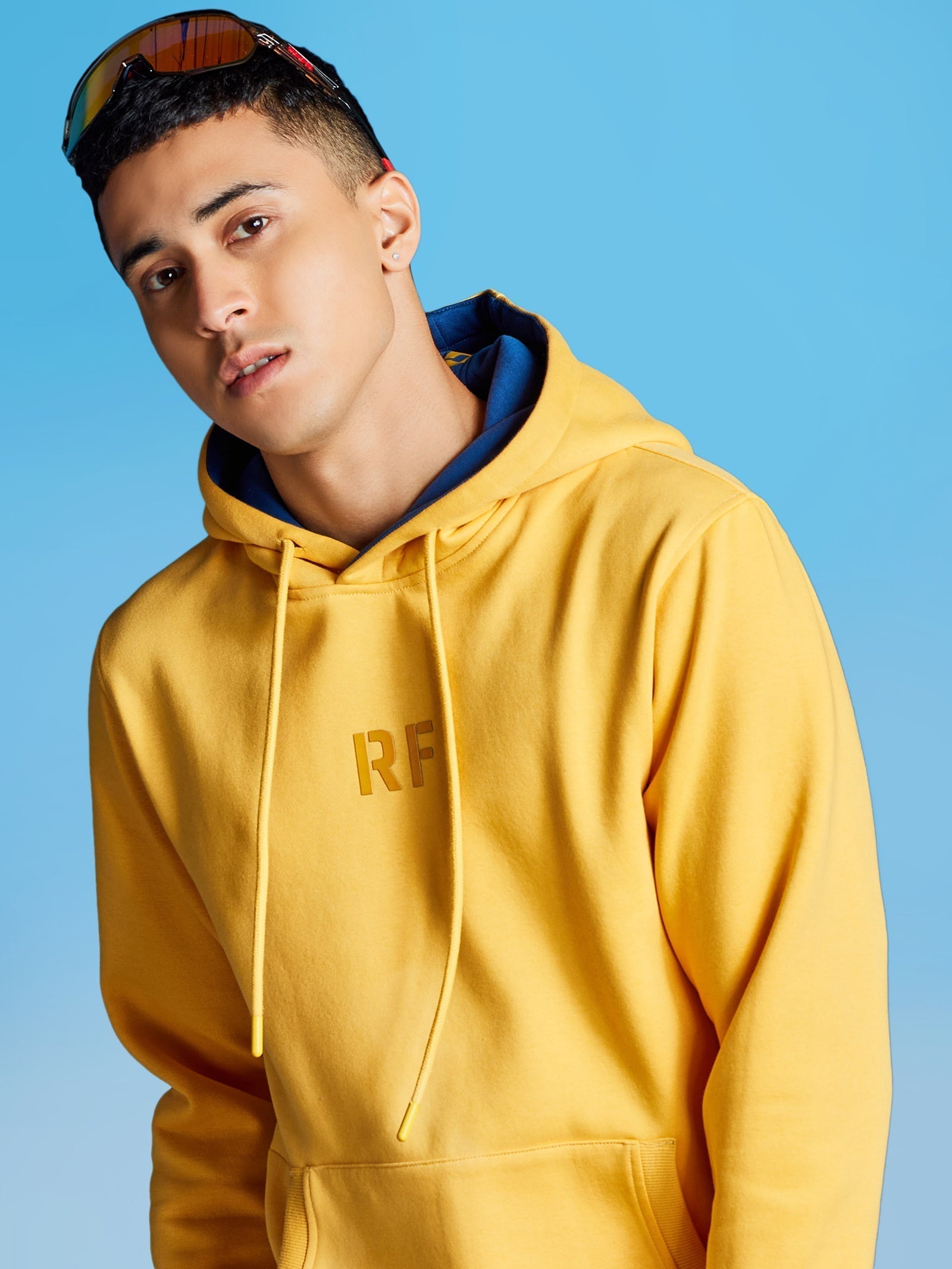 Yellow Fleece Hooded Sweatshirt