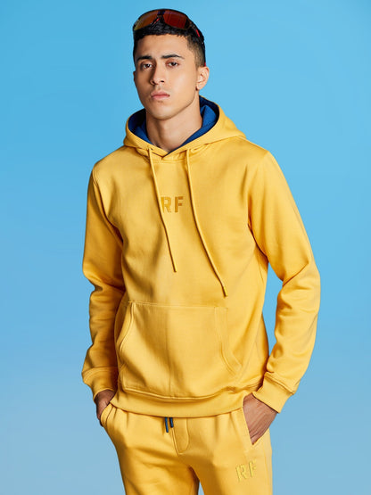 Yellow Fleece Hooded Sweatshirt