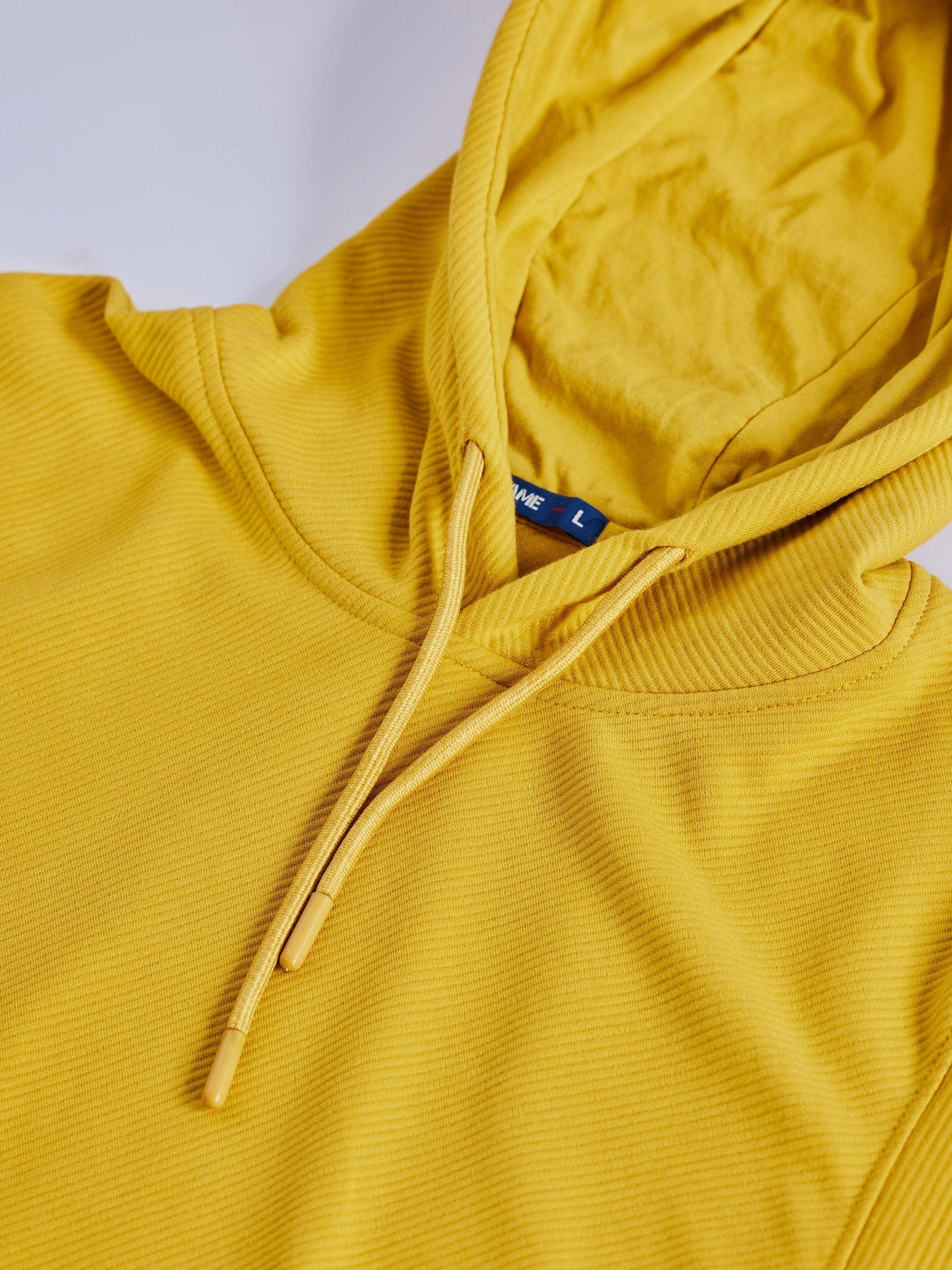 Yellow Ottoman Crew Neck Hooded Sweatshirt