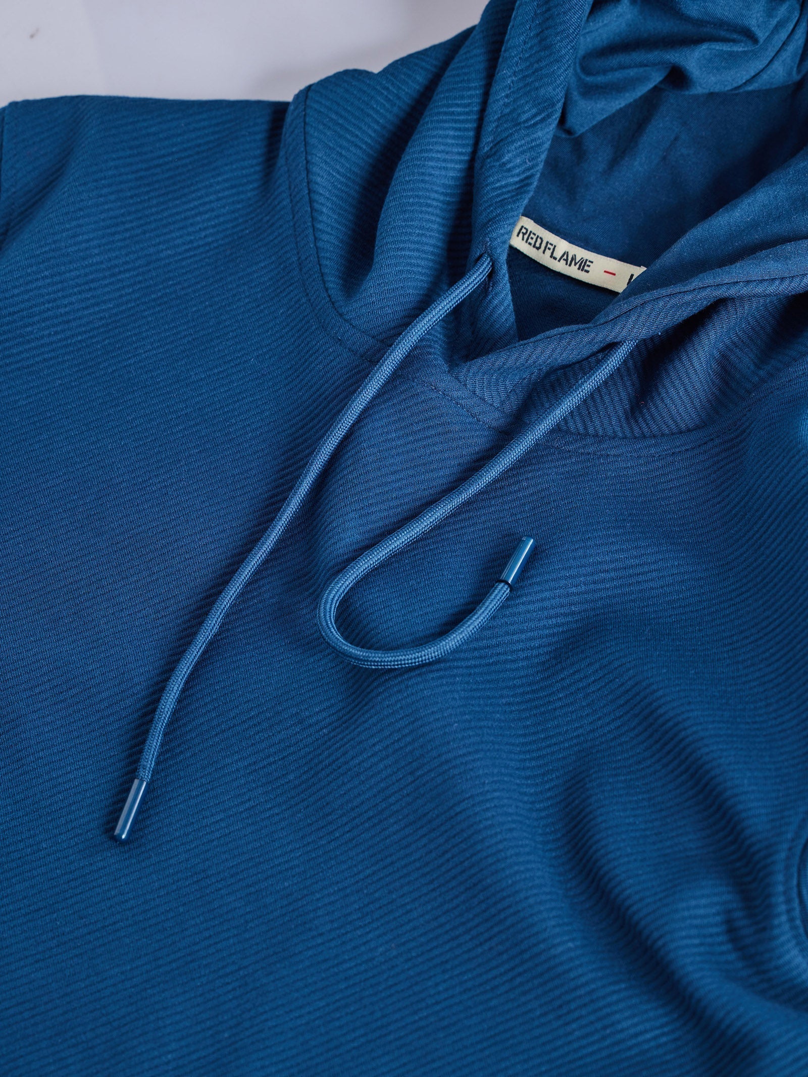 Blue Ottoman Crew Neck Hooded Sweatshirt