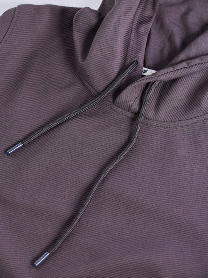 Dark Grey Ottoman Crew Neck Hooded Sweatshirt