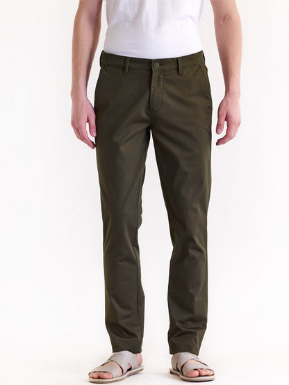 Brown Stretch Slim Fit Trouser