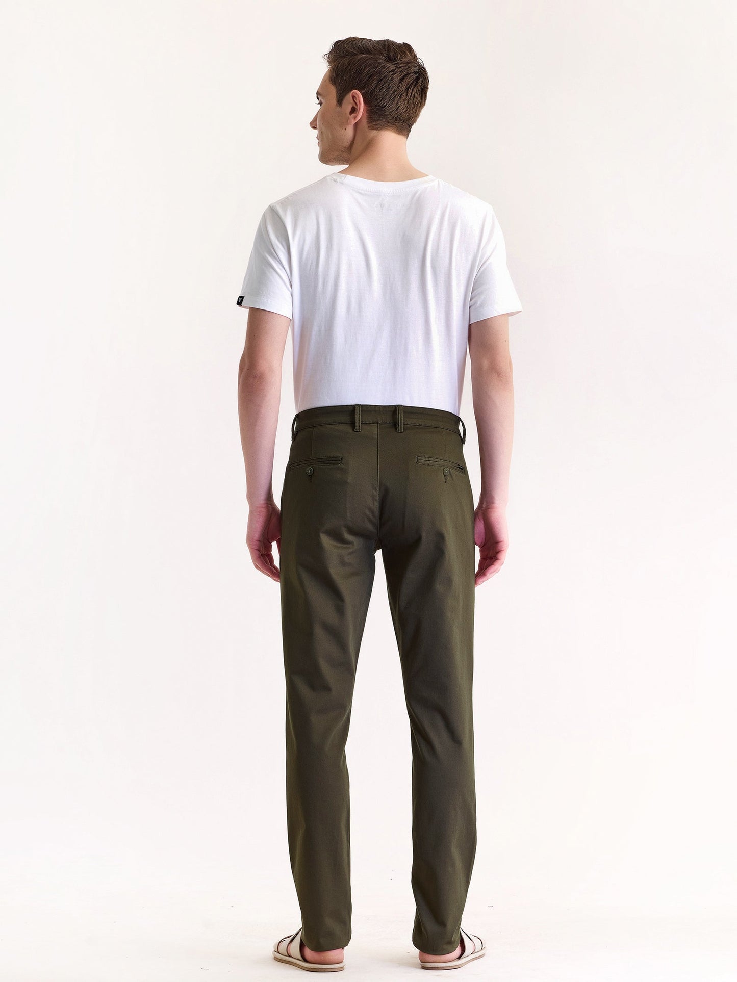 Brown Stretch Slim Fit Trouser