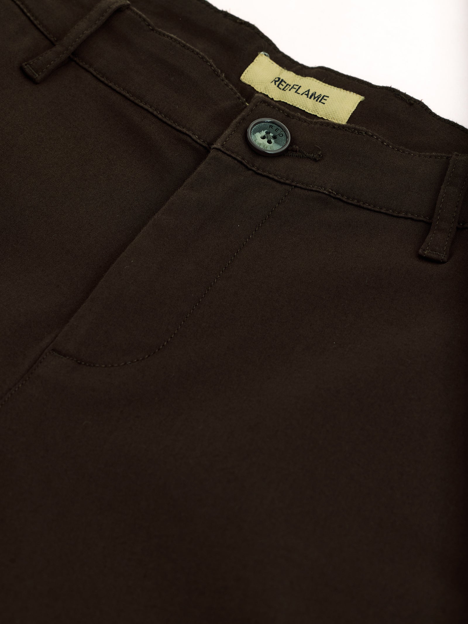 Brown Stretch Slim Fit Trouser