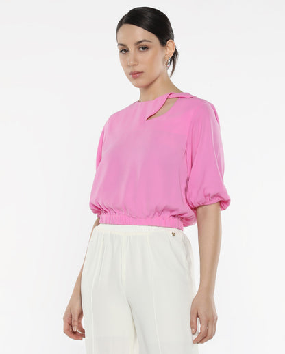 Rareism Women Dionysus Pink Plain Top