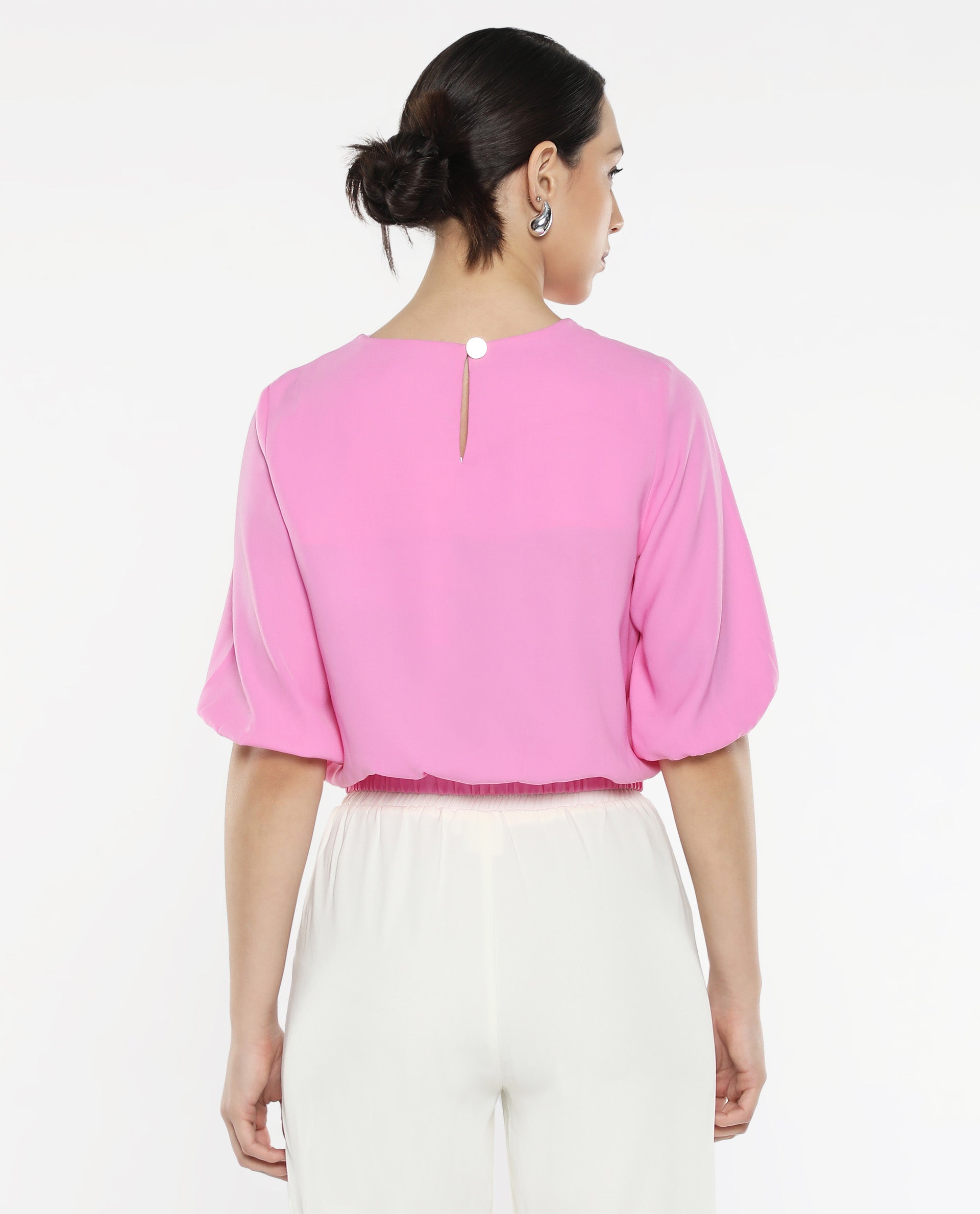 Rareism Women Dionysus Pink Plain Top