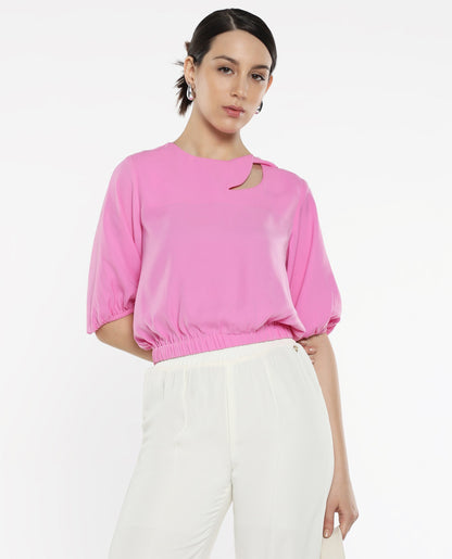 Rareism Women Dionysus Pink Plain Top