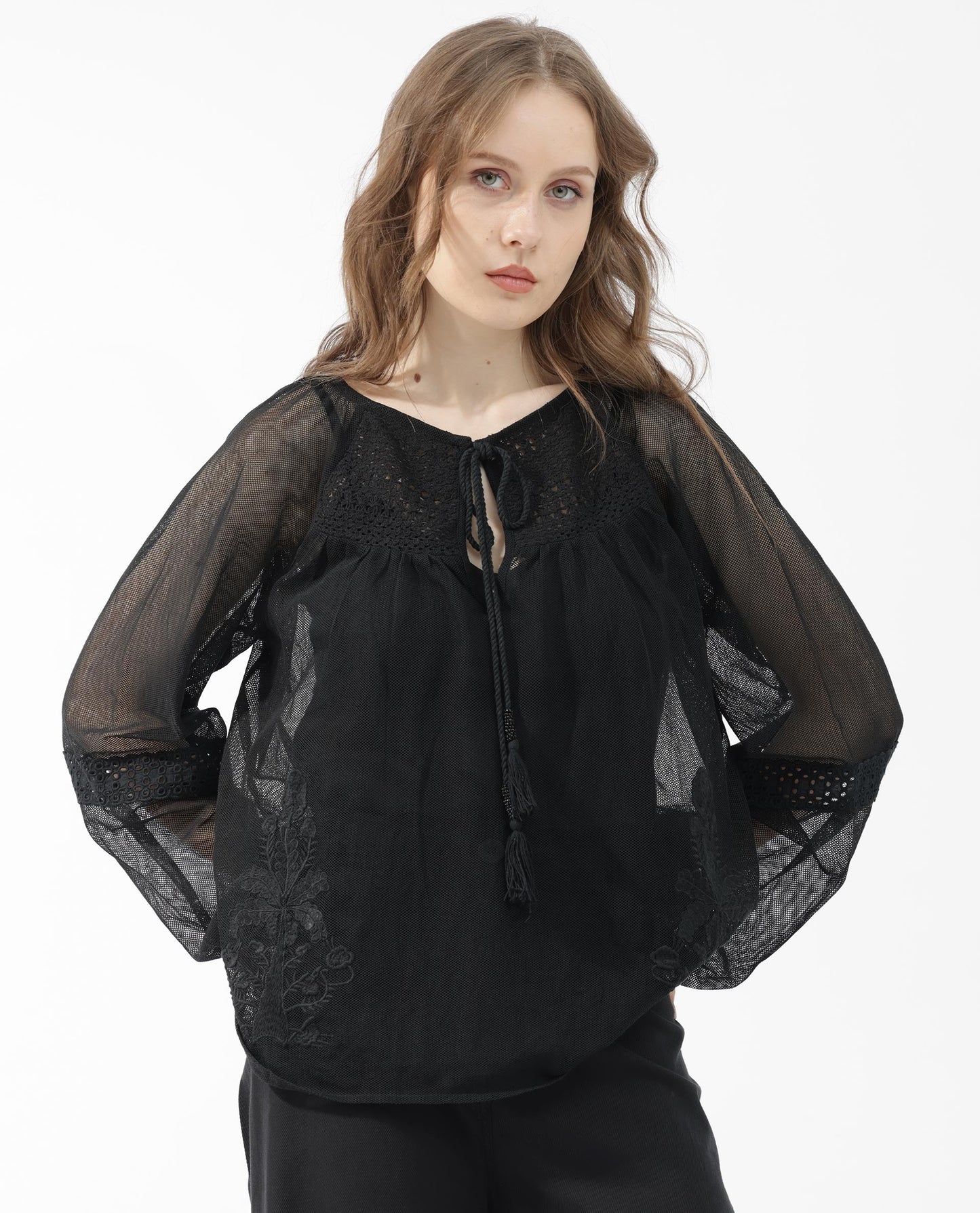 Rareism Women Ela Black Top Dyed