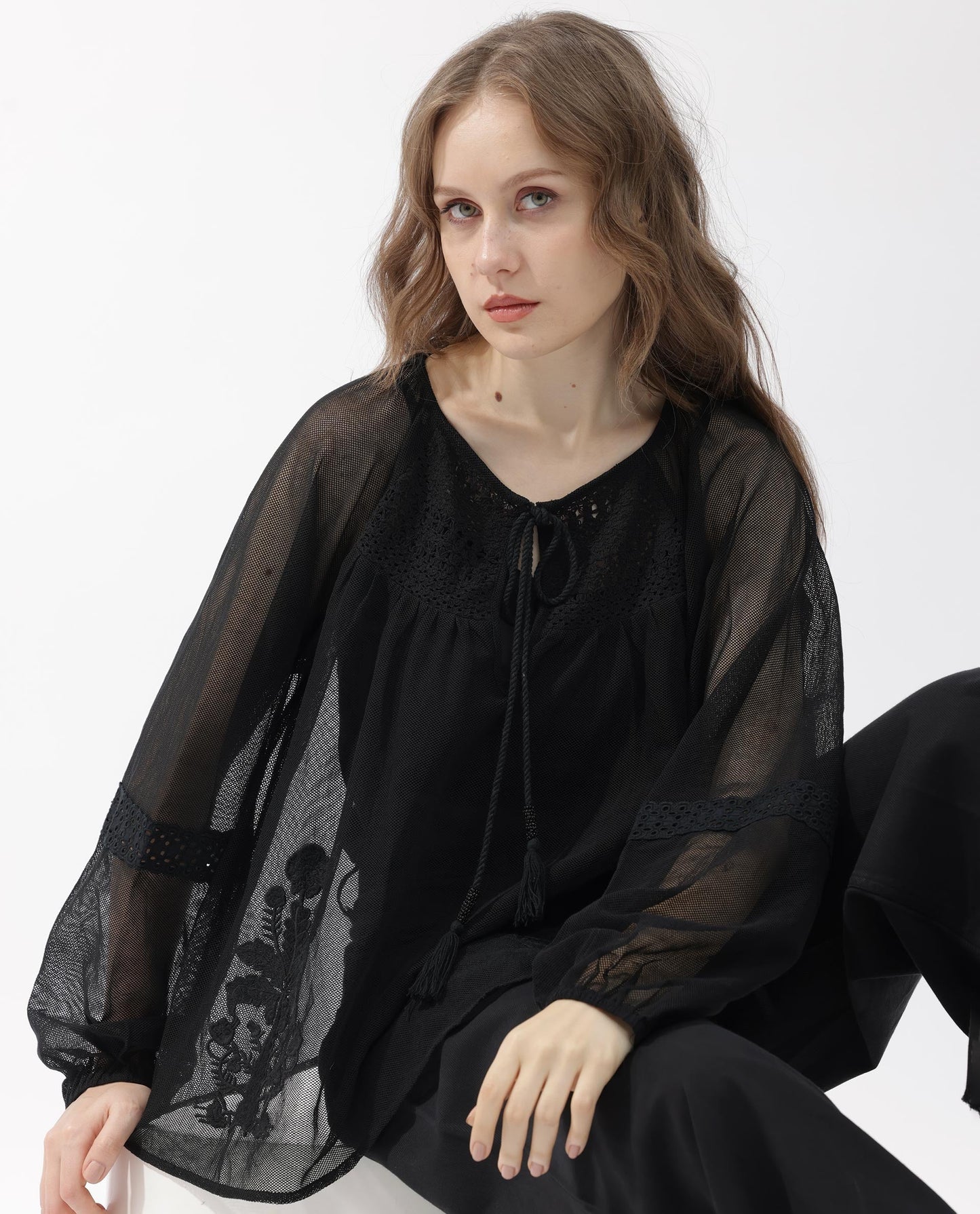 Rareism Women Ela Black Top Dyed