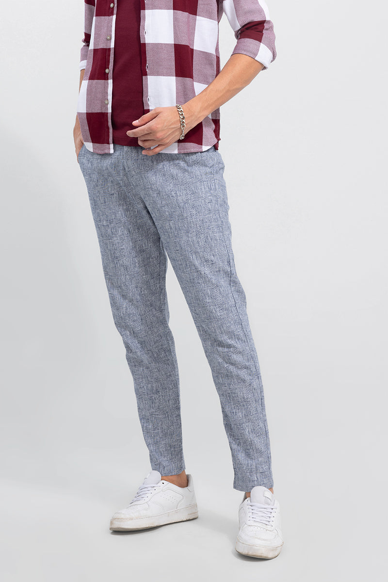 Elegance Cadet Grey Linen Pant