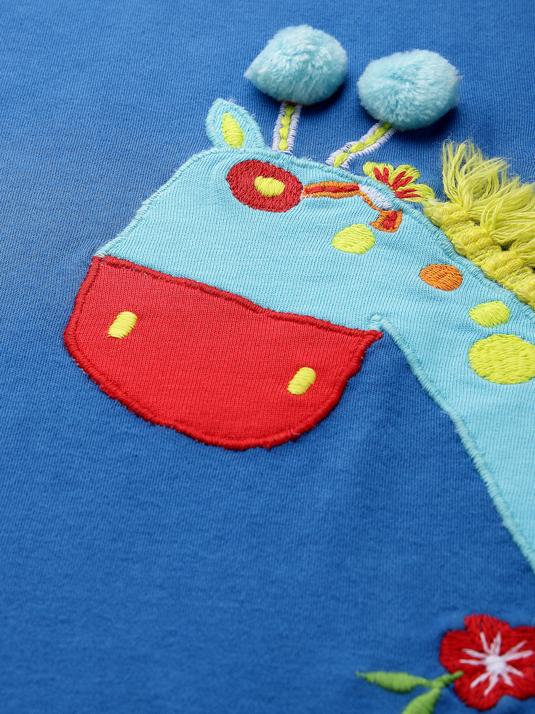 Fun-filled sleeveless dress with embroidery