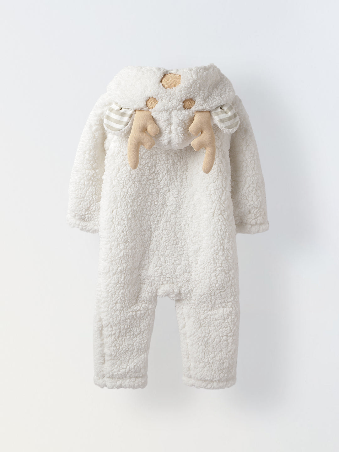 Infant Sherpa Paw Print Hooded Romper - Ultra-Soft & Cozy Winter Outfit