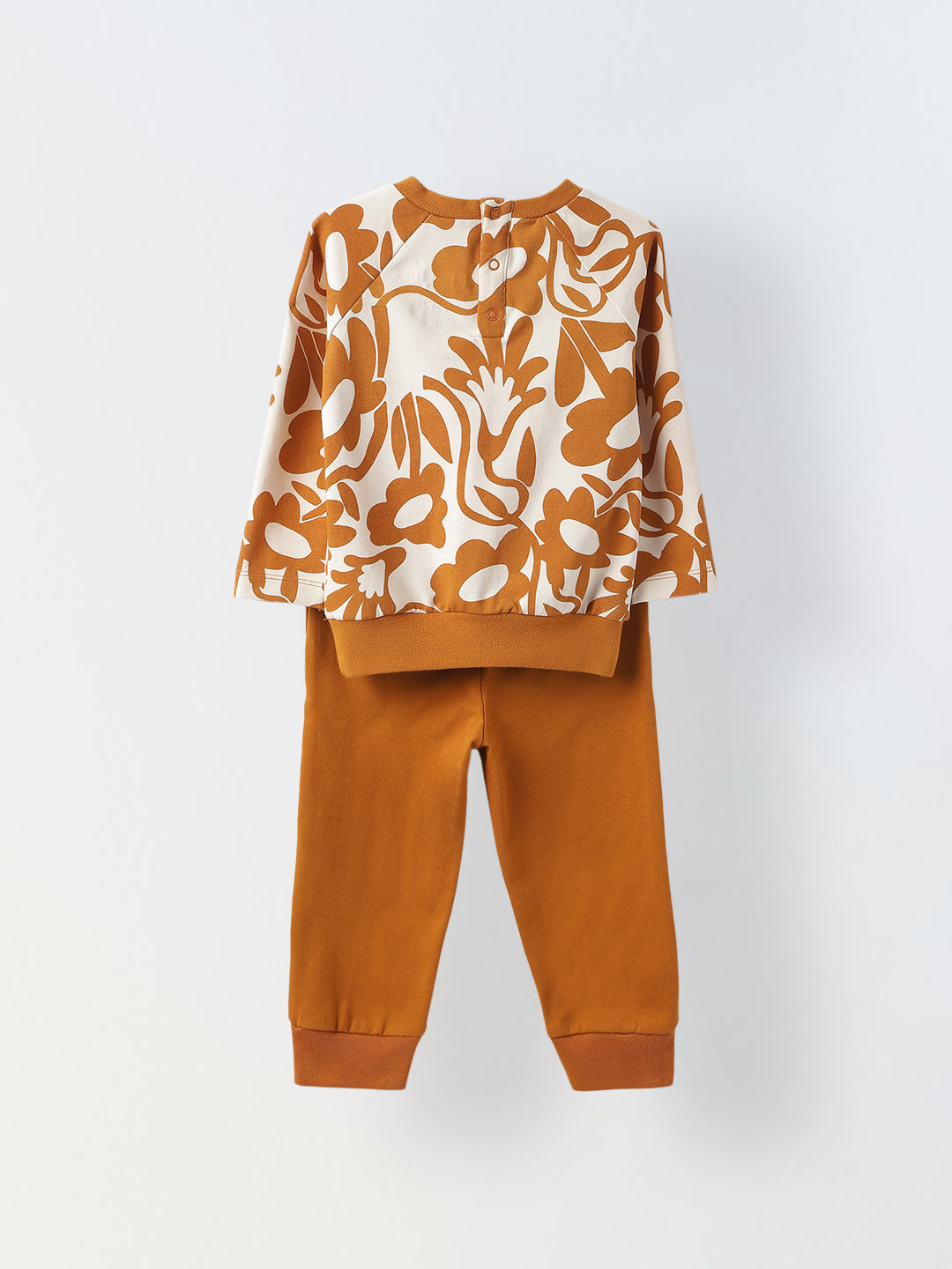 Infant Floral Print Sweatshirt & Jogger Set - Cozy & Stylish Two-Piece Outfit