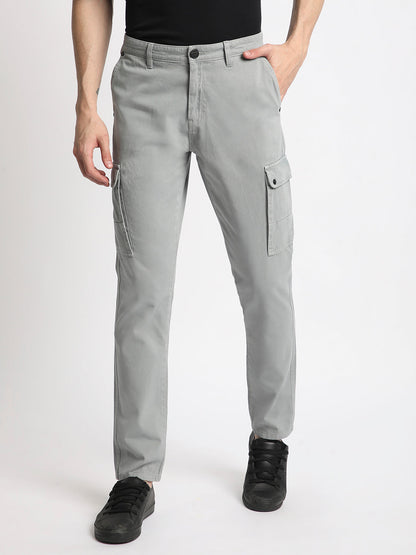 Men's Neutral Grey Cargo Joggers